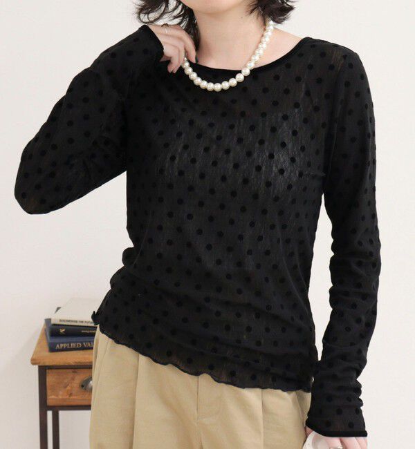 fredy emue「チュールドットロンＴシャツ」|Tシャツ・カットソー|