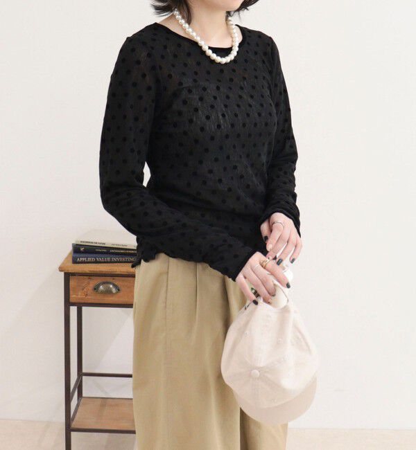 fredy emue「チュールドットロンＴシャツ」|Tシャツ・カットソー|
