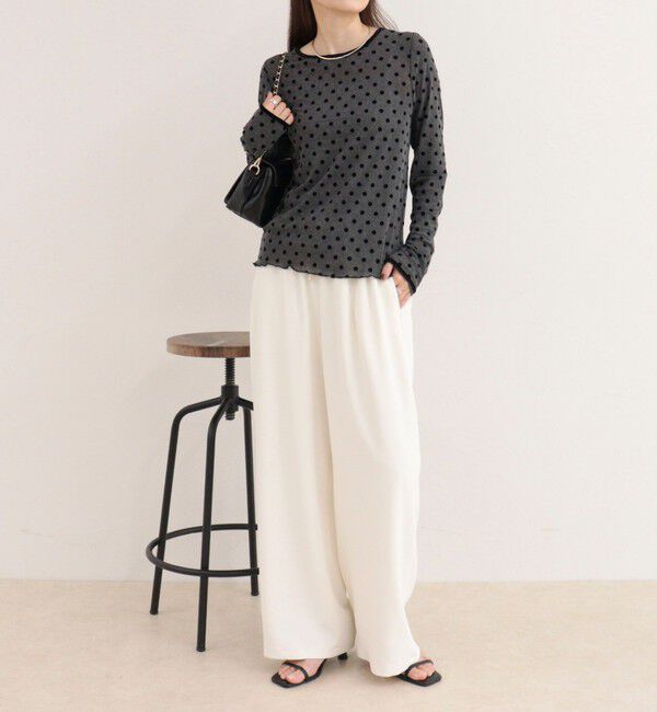 fredy emue「チュールドットロンＴシャツ」|Tシャツ・カットソー|