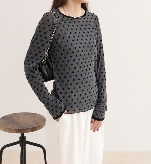 fredy emue「チュールドットロンＴシャツ」|Tシャツ・カットソー|