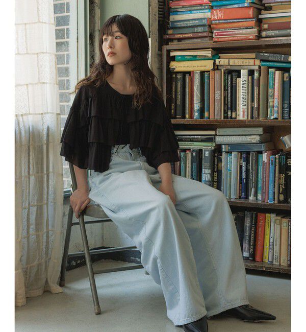 SALON adam et rope'「コットンラッフルブラウス」|シャツ・ブラウス|
