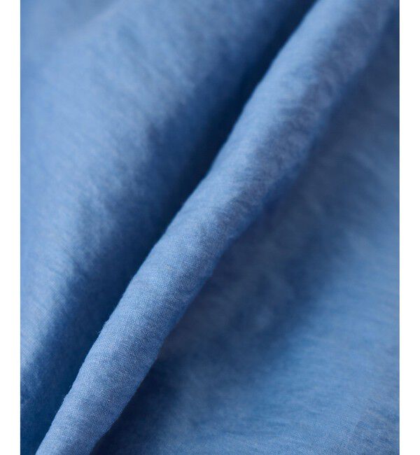 ROPE「【WEB限定カラー】スタンドフリルスキッパーブラウス(無地・ピンストライプ)/イージーケア」|シャツ・ブラウス|