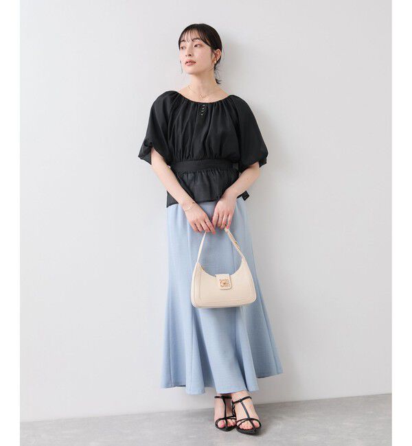 VIS「【夏トク価格】ドットアソート2WAYオフショルペプラムブラウス」|シャツ・ブラウス|