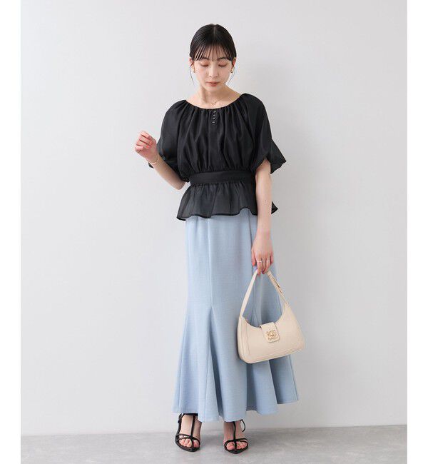 VIS「【夏トク価格】ドットアソート2WAYオフショルペプラムブラウス」|シャツ・ブラウス|
