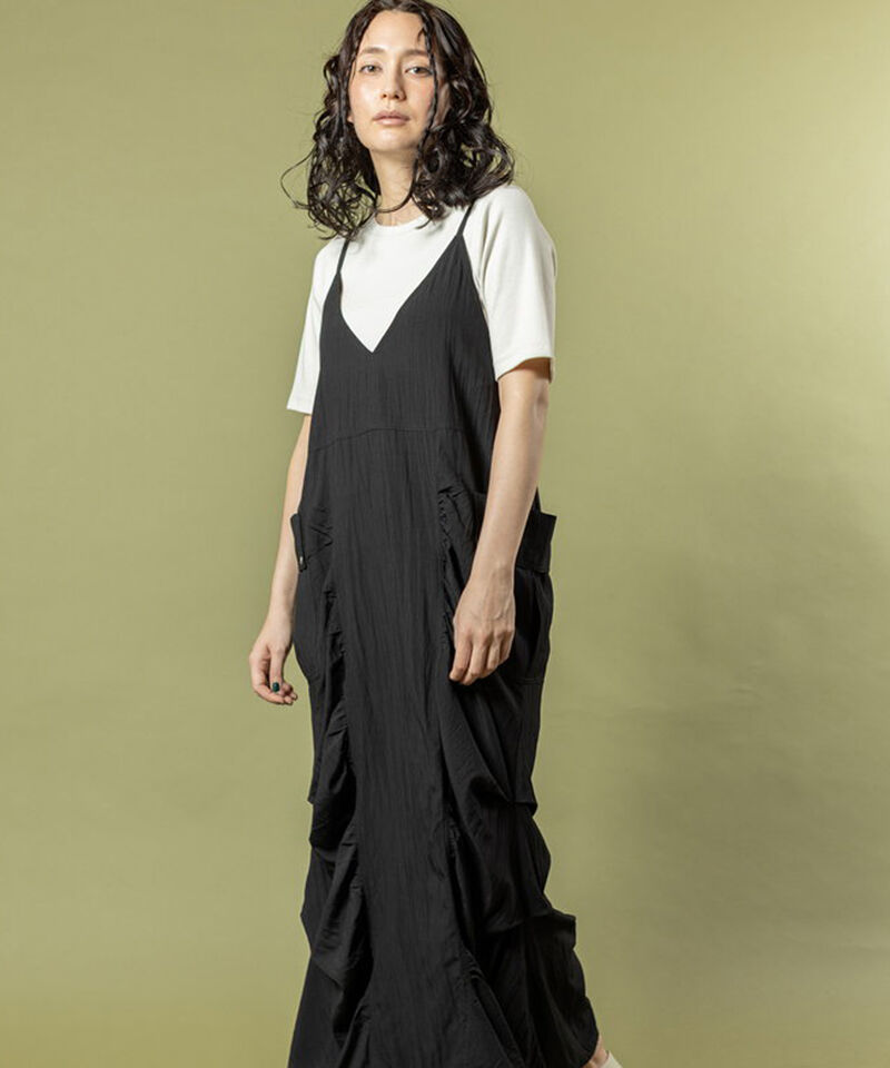  「2WAYギャザーワンピース」|ワンピース|BLACK