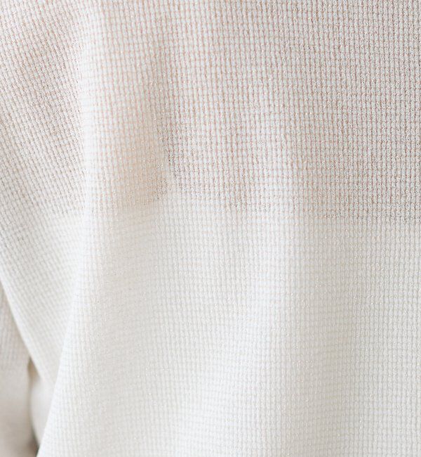  「【人気アイテム／リニューアル】ラメリブスクエアカットソー」|Tシャツ・カットソー|
