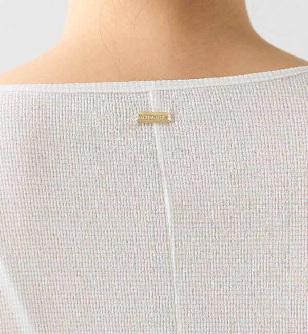  「【人気アイテム／リニューアル】ラメリブスクエアカットソー」|Tシャツ・カットソー|