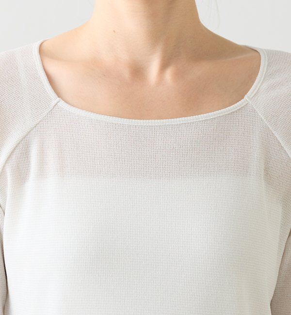  「【人気アイテム／リニューアル】ラメリブスクエアカットソー」|Tシャツ・カットソー|