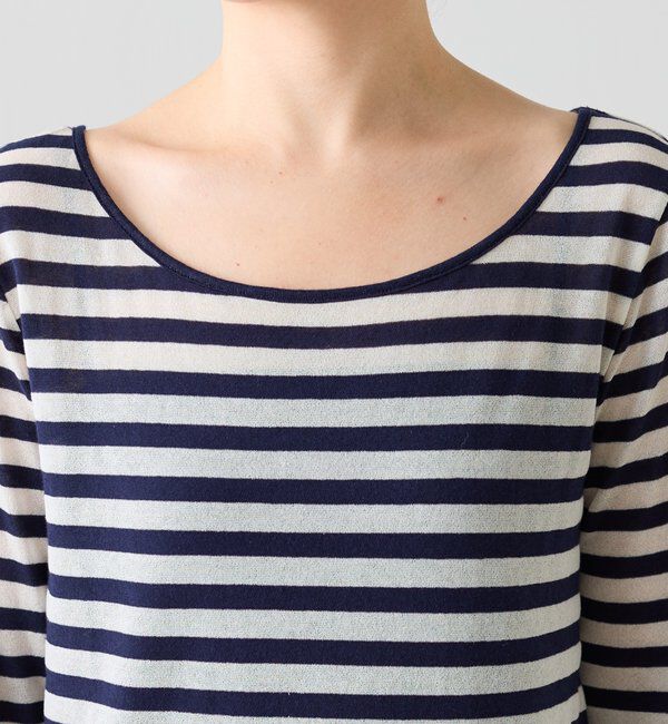  「ボートネックボーダーカットソー」|Tシャツ・カットソー|