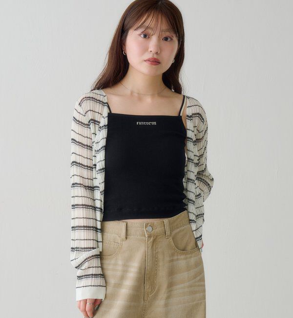  「カップ付きロゴキャミ」|キャミソール|