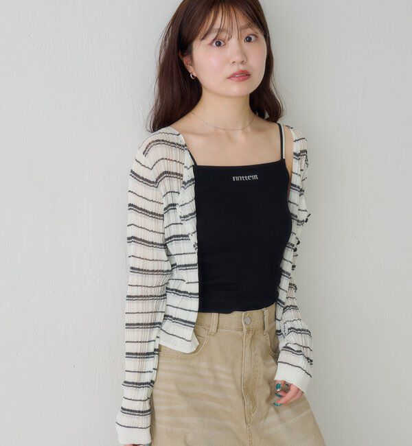  「カップ付きロゴキャミ」|キャミソール|