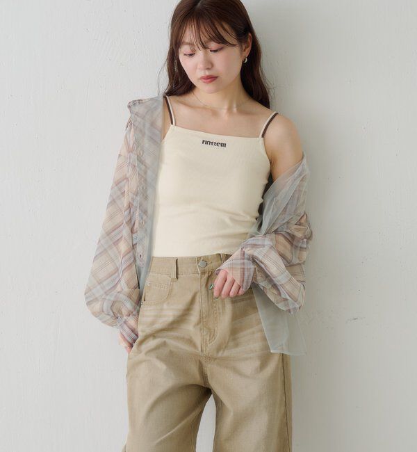  「カップ付きロゴキャミ」|キャミソール|