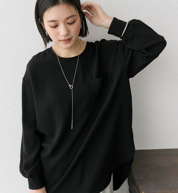  「【3サイズ展開】ジョーゼットポケットブラウス」|シャツ・ブラウス|