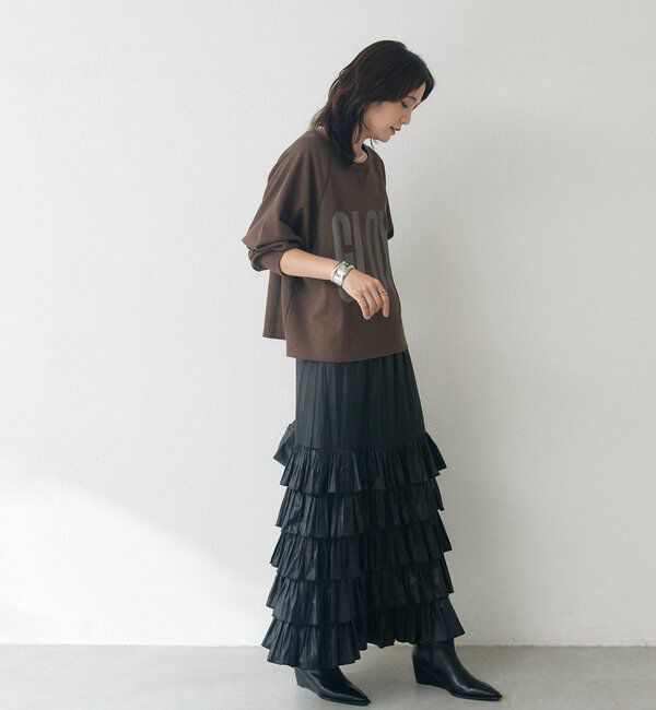  「【2サイズ展開】カッセンフリルロングスカート」|スカート|