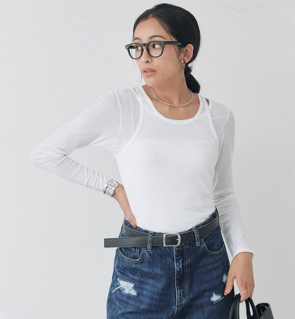  「【A・MONN】【セットアイテム】レイヤードロンTee」|Tシャツ・カットソー|
