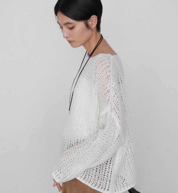  「≪好評につき再登場/洗える≫【earthy_/アーシー】シアーハンドライクニット」|ニット・セーター|