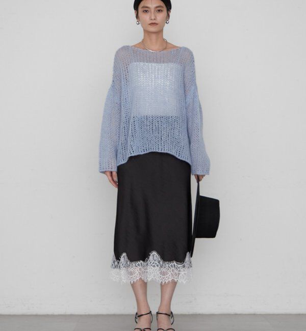  「≪好評につき再登場/洗える≫【earthy_/アーシー】シアーハンドライクニット」|ニット・セーター|