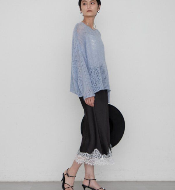  「≪好評につき再登場/洗える≫【earthy_/アーシー】シアーハンドライクニット」|ニット・セーター|