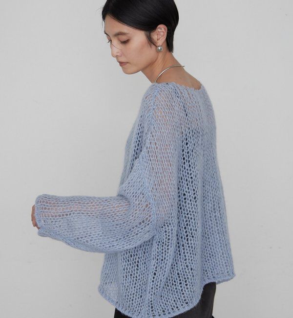 「≪好評につき再登場/洗える≫【earthy_/アーシー】シアーハンドライクニット」|ニット・セーター|
