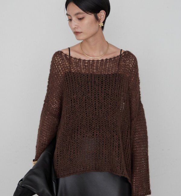  「≪好評につき再登場/洗える≫【earthy_/アーシー】シアーハンドライクニット」|ニット・セーター|