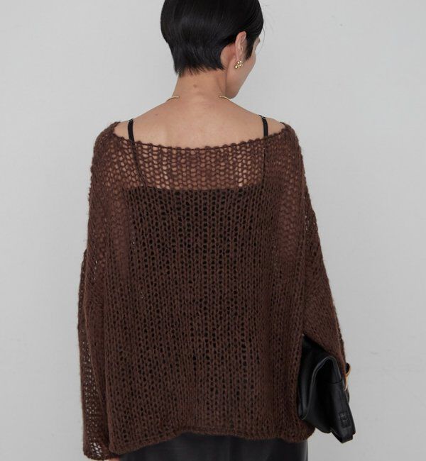  「≪好評につき再登場/洗える≫【earthy_/アーシー】シアーハンドライクニット」|ニット・セーター|