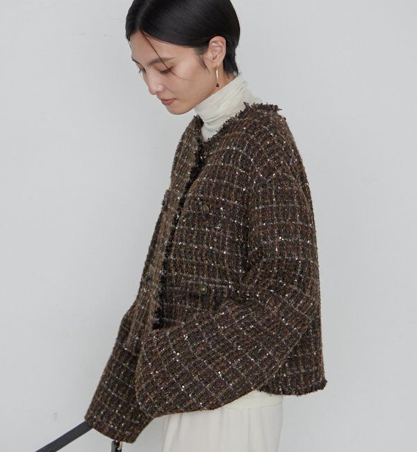  「《羽織るだけで映える》ツイードジャケット」|その他|