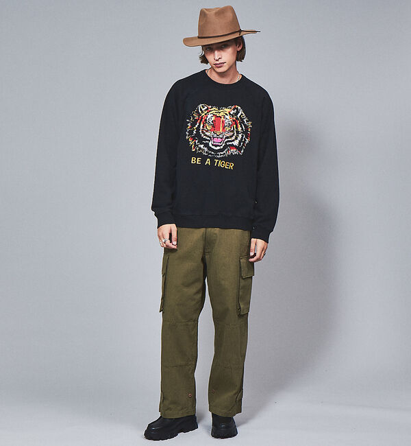 ABAHOUSE「【NUTMEG MILLS/ナツメグミルズ】 / TIGER EMB CREW」|スウェット・ジャージ|