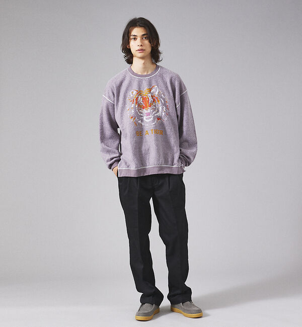 ABAHOUSE「【NUTMEG MILLS/ナツメグミルズ】 / TIGER EMB CREW」|スウェット・ジャージ|