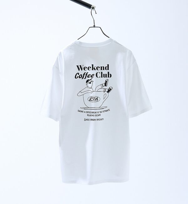 ABAHOUSE「COFFEE CLUB バックプリントTシャツ / オーバーサイズ/ LE TR」|Tシャツ・カットソー|