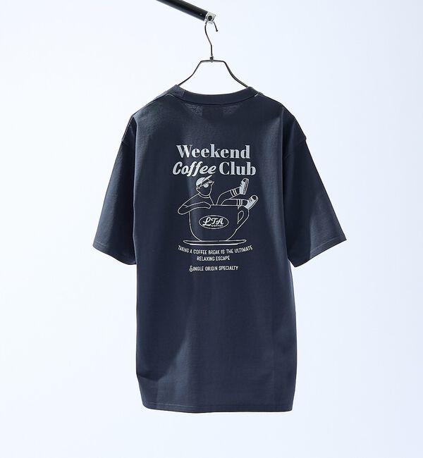 ABAHOUSE「COFFEE CLUB バックプリントTシャツ / オーバーサイズ/ LE TR」|Tシャツ・カットソー|