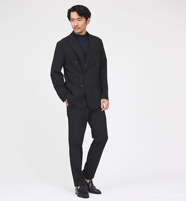 ABAHOUSE「【接触冷感/セットアップ対応】ナイロンジャガード ストレッチ ダブルジャケット」|その他|