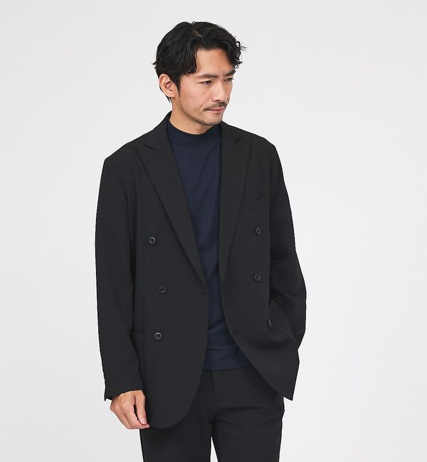 ABAHOUSE「【接触冷感/セットアップ対応】ナイロンジャガード ストレッチ ダブルジャケット」|その他|