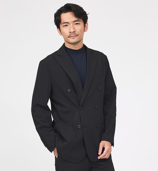 ABAHOUSE「【接触冷感/セットアップ対応】ナイロンジャガード ストレッチ ダブルジャケット」|その他|