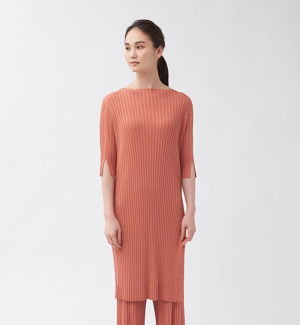 qualite「【WEB・一部店舗限定】《セットアップ対応》リブニットロングプルオーバー」|ニット・セーター|
