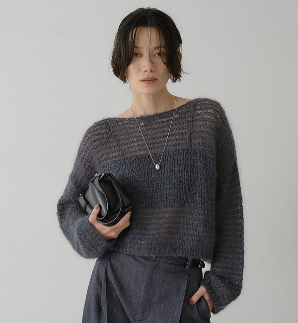 qualite「シアーモヘアプルオーバー【予約】」|ニット・セーター|