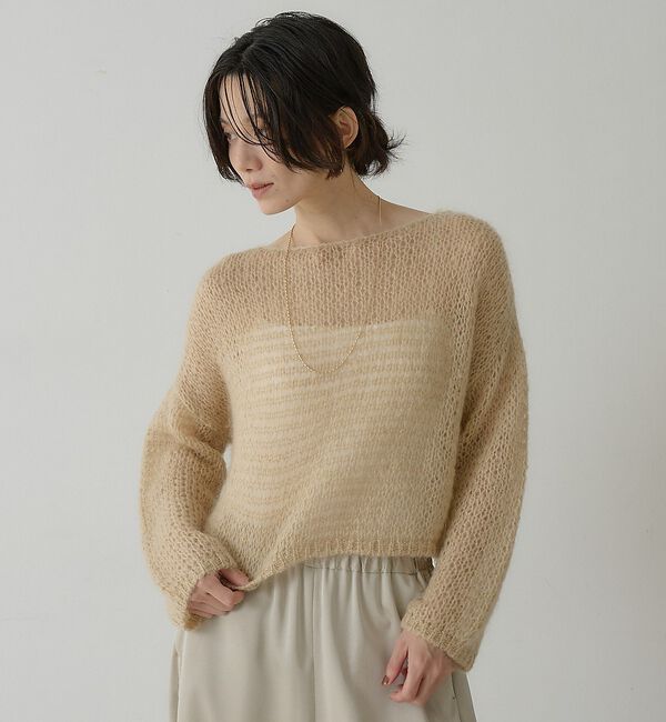 qualite「シアーモヘアプルオーバー【予約】」|ニット・セーター|