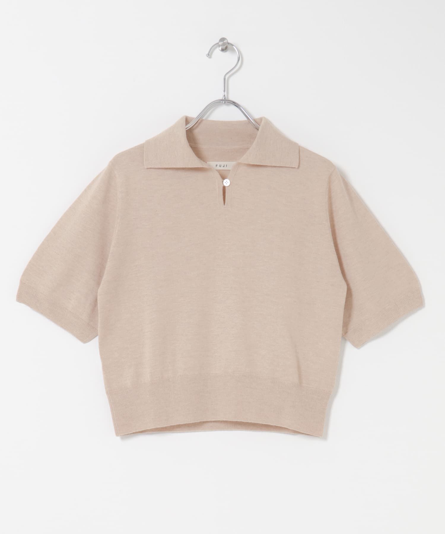 URBAN RESEARCH DOORS「FUJI　SILKCASHMERE SKIPPERPOLO」|ニット・セーター|ベージュ