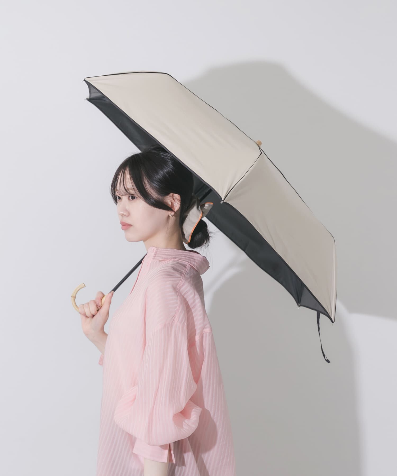 SMELLY「because　晴雨兼用パイピングミニ」|傘|