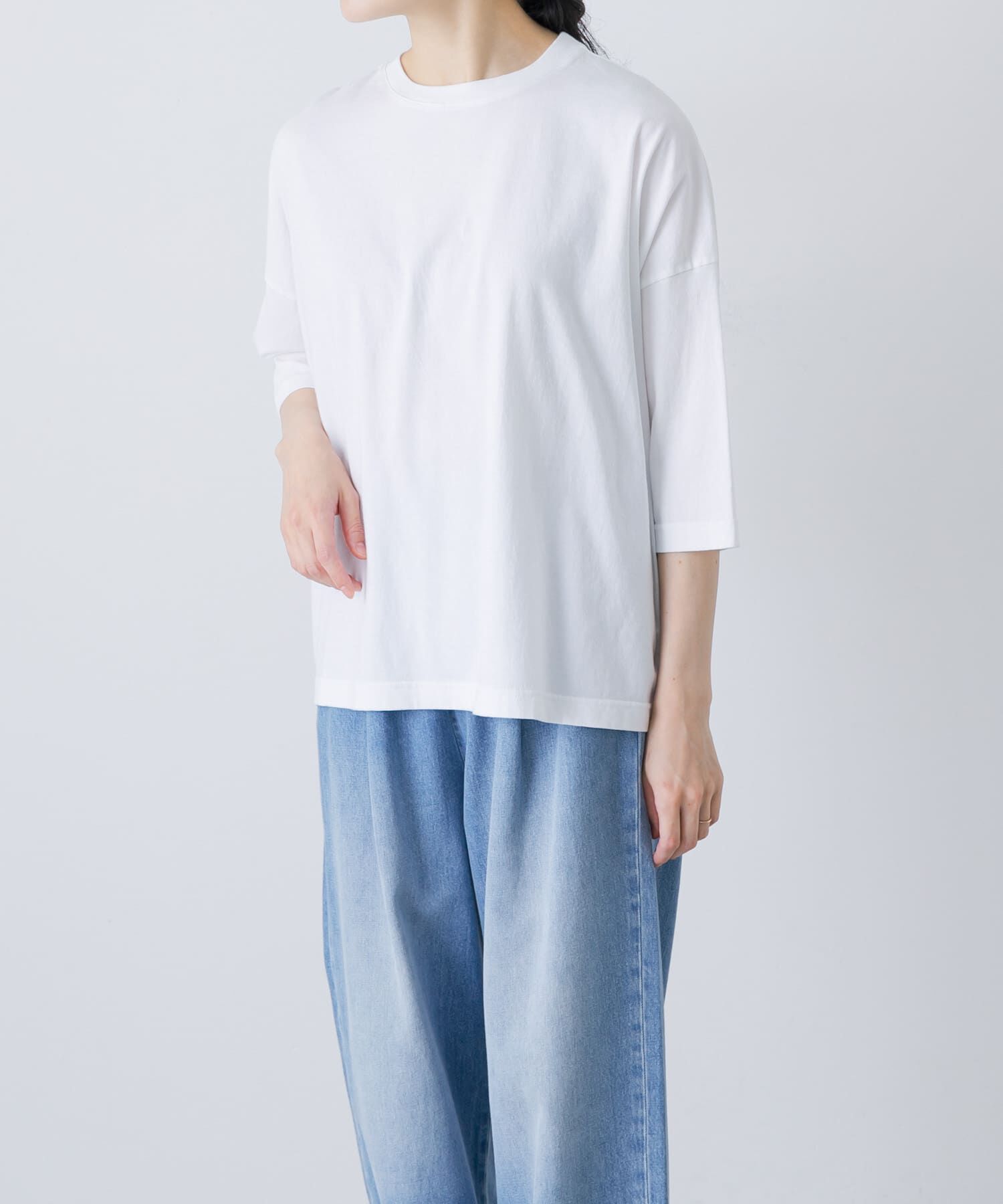 かぐれ「ワイド6分袖プルオーバー」|Tシャツ・カットソー|