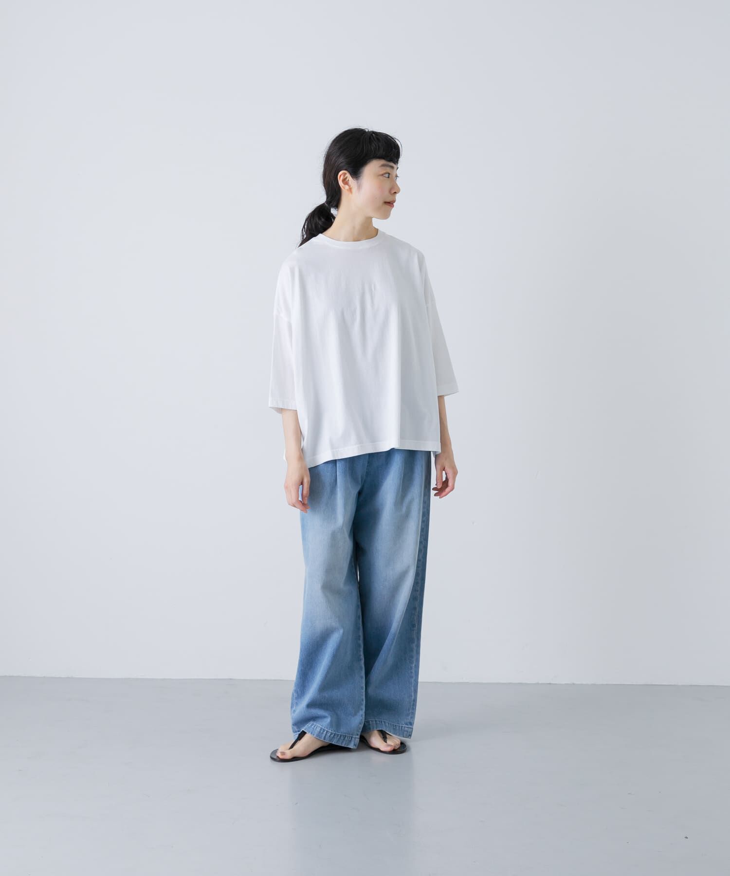 かぐれ「ワイド6分袖プルオーバー」|Tシャツ・カットソー|