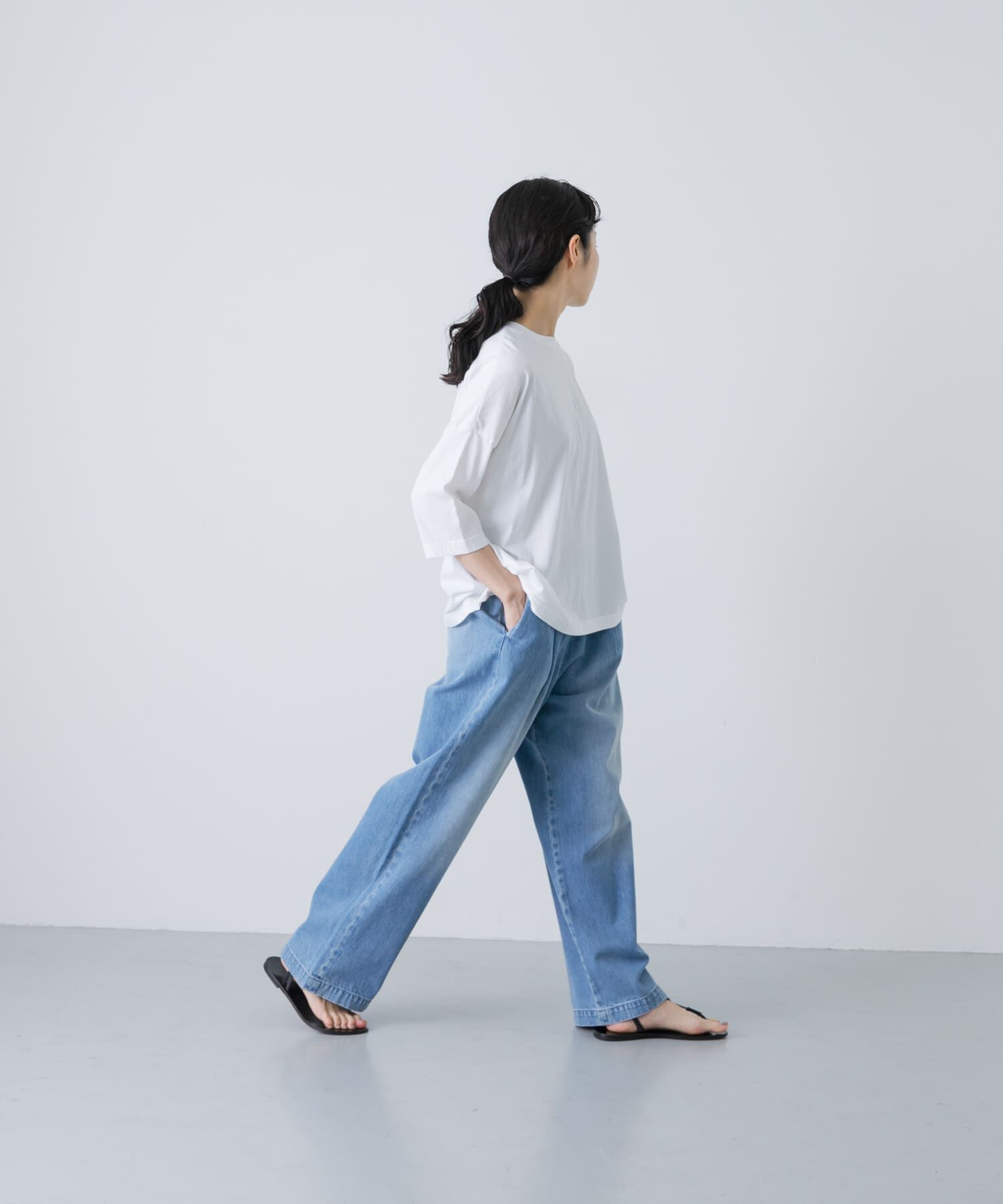 かぐれ「ワイド6分袖プルオーバー」|Tシャツ・カットソー|