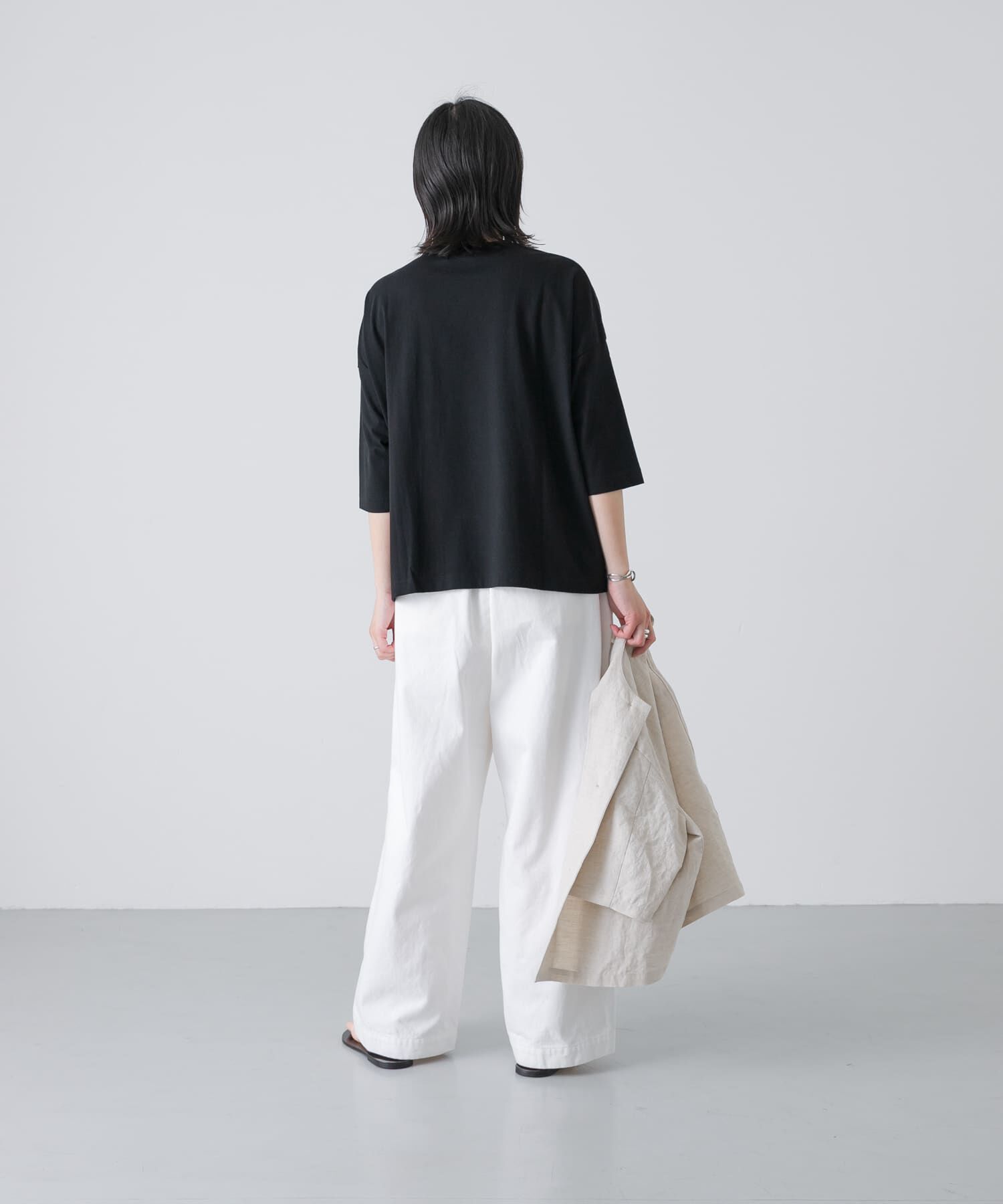 かぐれ「ワイド6分袖プルオーバー」|Tシャツ・カットソー|