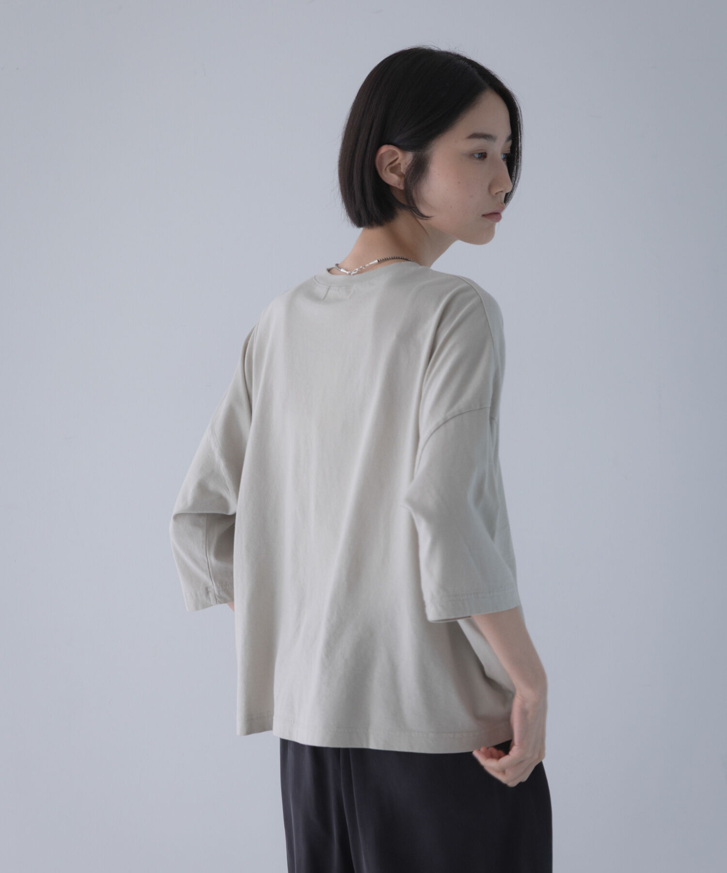 かぐれ「ワイド6分袖プルオーバー」|Tシャツ・カットソー|