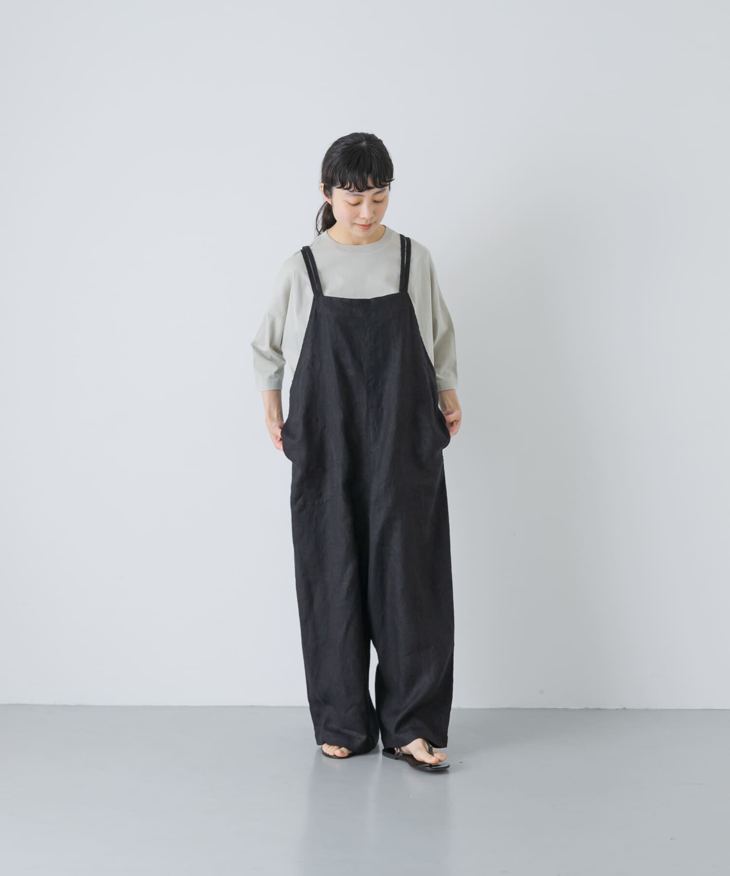 かぐれ「ワイド6分袖プルオーバー」|Tシャツ・カットソー|