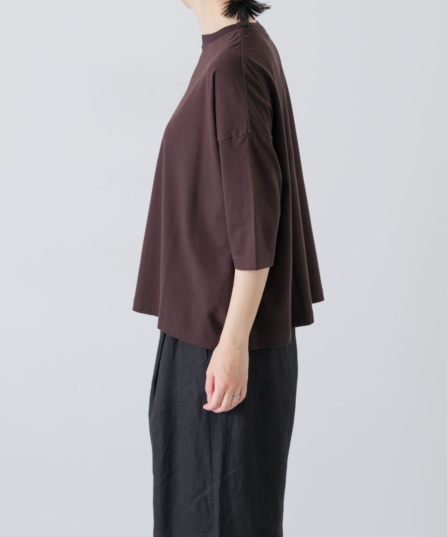 かぐれ「ワイド6分袖プルオーバー」|Tシャツ・カットソー|