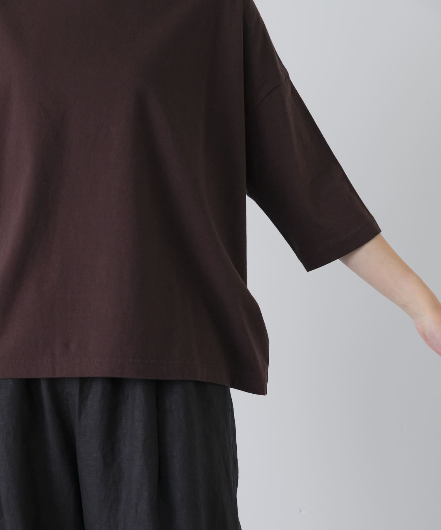 かぐれ「ワイド6分袖プルオーバー」|Tシャツ・カットソー|