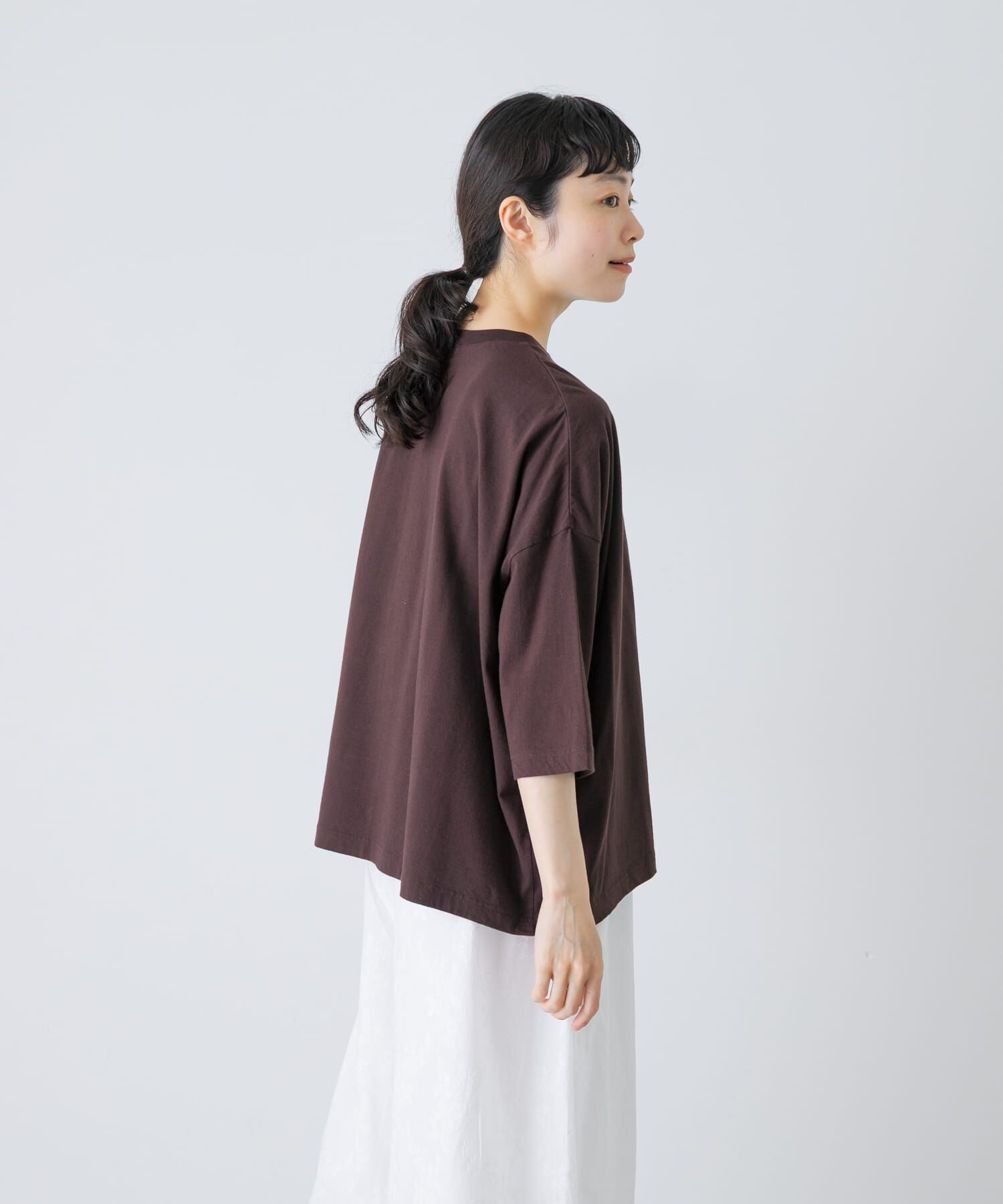かぐれ「ワイド6分袖プルオーバー」|Tシャツ・カットソー|