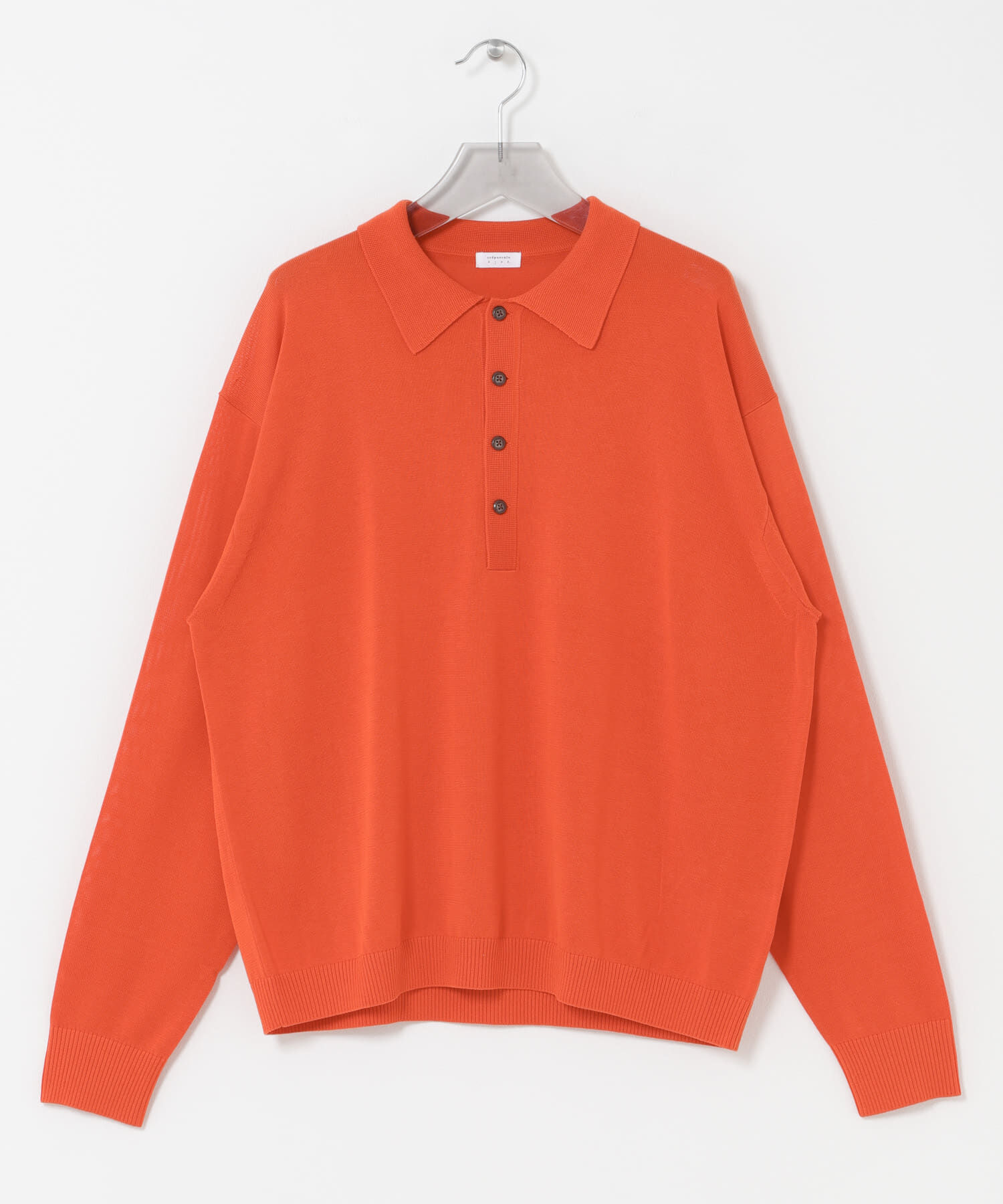 URBAN RESEARCH「crepuscule　Long-Sleeve Polo」|ニット・セーター|オレンジ