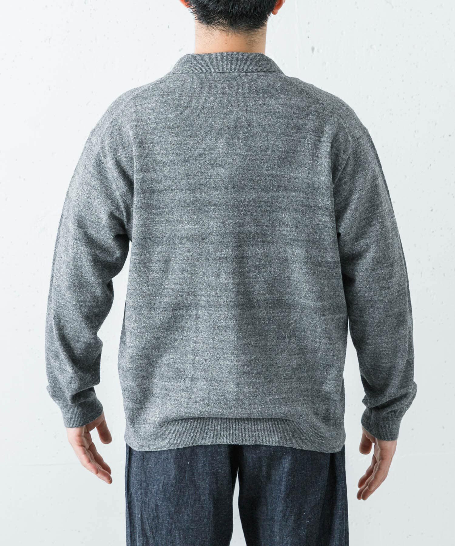 URBAN RESEARCH「ATON　C/W BOUCLE POLO CARDIGAN」|ニット・セーター|