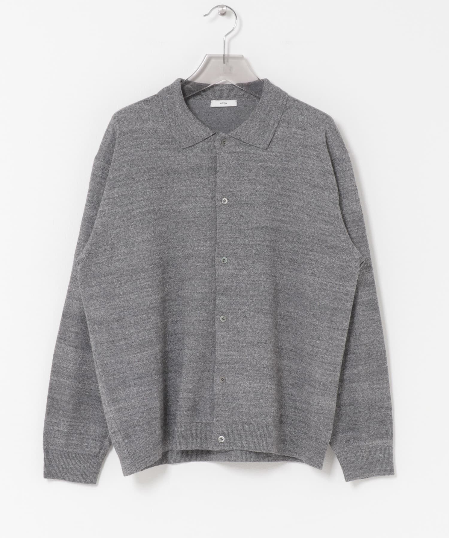 URBAN RESEARCH「ATON　C/W BOUCLE POLO CARDIGAN」|ニット・セーター|